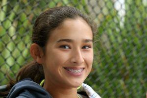 young girl with braces 