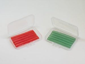 two cases of dental wax