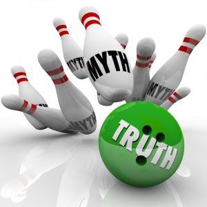 bowling ball of truth mowing down myth pins